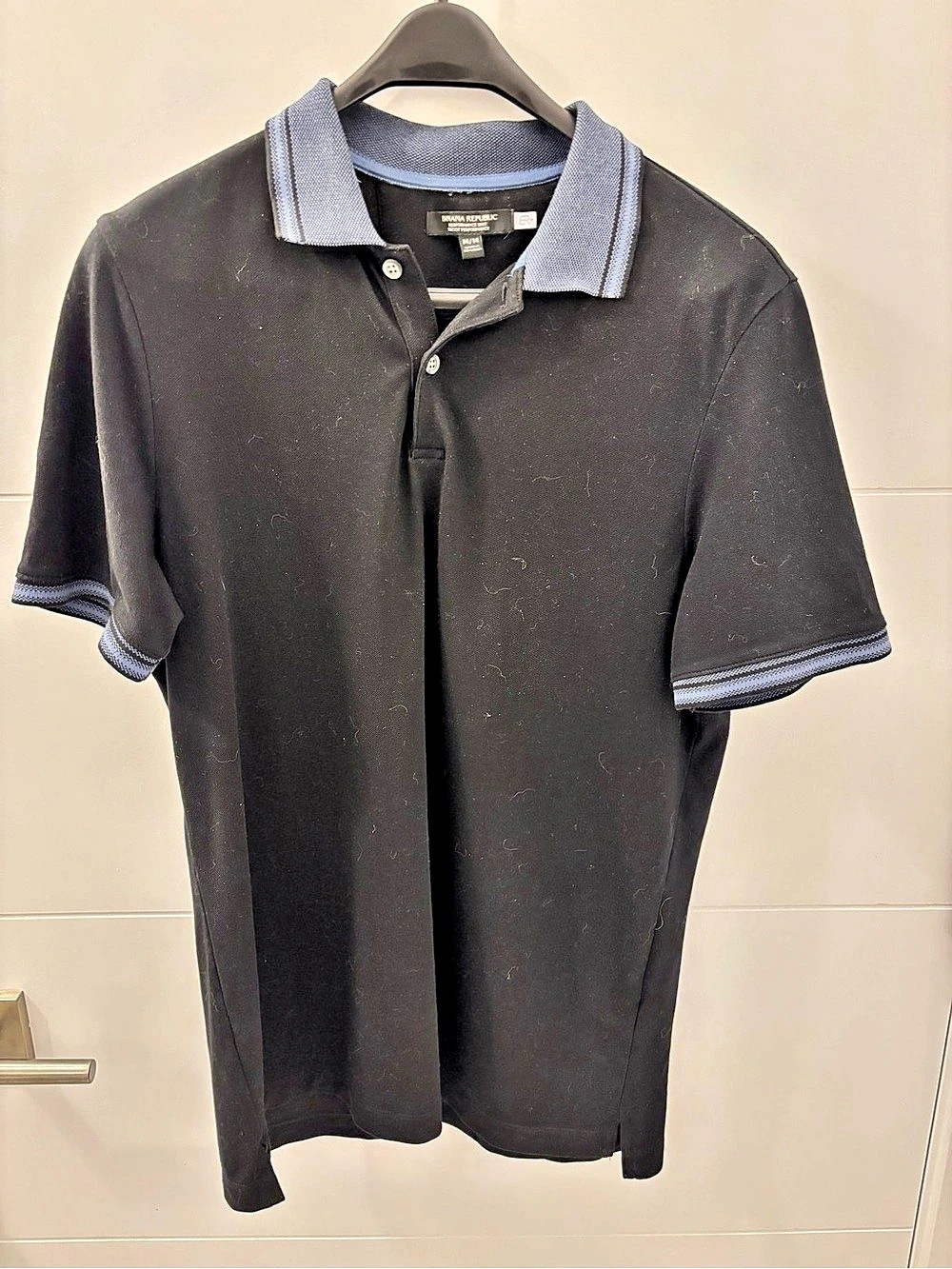 Banana Republic Luxury-Touch Performance Polo Shirt Men's Black Polo